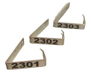 پلاک گوش فلزی شتر مدل لیزری و حک شده