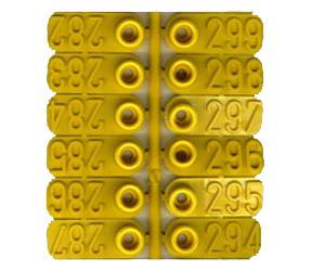 پلاک گوش دو تکه گوسفندی عدد برجسته